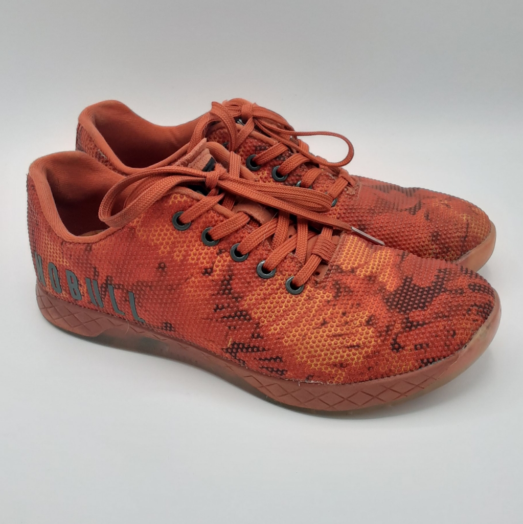Nobull Orange Passion Trainer Lace Up Activewear Sneaker.